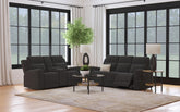 Orleans Furniture - Coaster - Brentwood 2-piece Upholstered Reclining Sofa Set Charcoal - 610284-S2